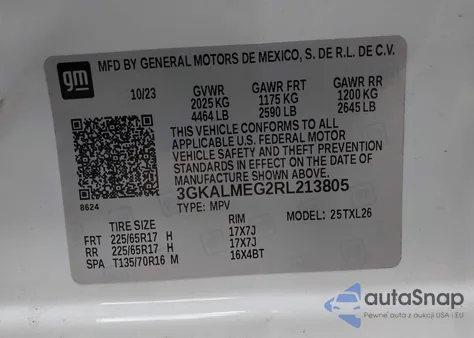 2024 GMC Terrain Fwd Sle from USA, damaged, VIN 3GKALMEG2RL213805